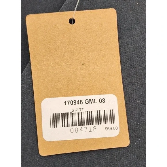 NWT TITLE NINE Gray Athleisure Skirt Front Pocket Women's Size 8 - Picture 8 of 11